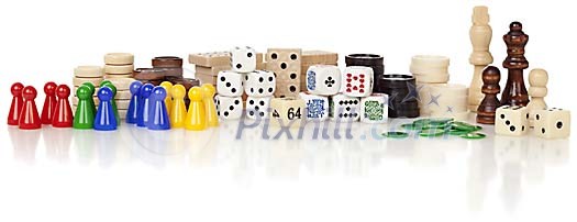 Collection of boardgame pieces Collection of boardgame pieces