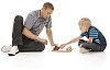 Father and son playing chess