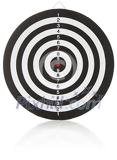 Clipped dartboard Clipped dartboard