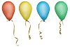 4 isolated balloons including mask