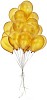 Collection of golden helium balloons