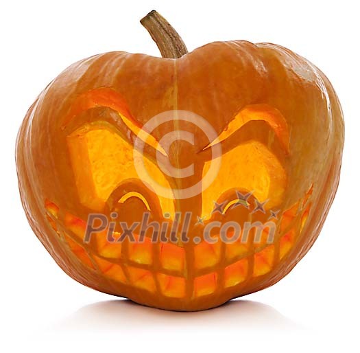 Halloween pumpkin with a scary face Halloween pumpkin with a scary face