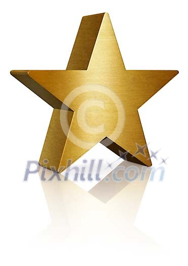 Standing golden star Standing golden star