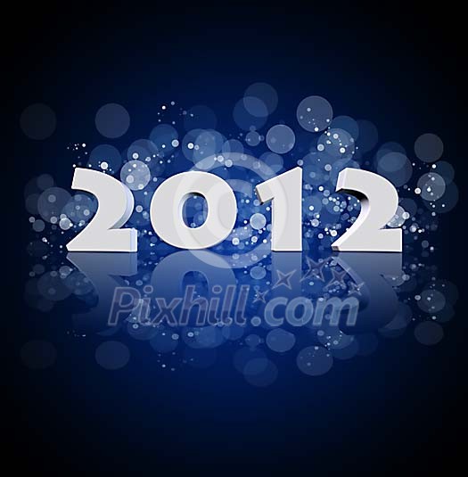 2012 numbers in front of blue bubble background 2012 numbers in front of blue bubble background
