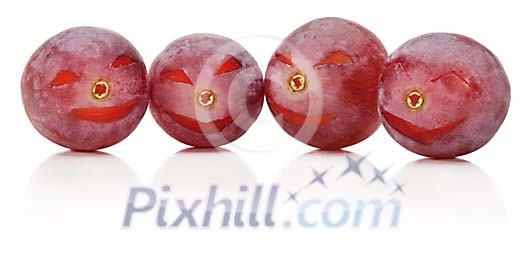 Grapes with eyes and mouths Grapes with eyes and mouths