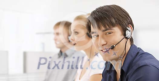 People in the call center People in the call center
