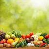 Collection of food on wooden table