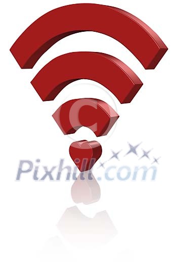 Heart with wifi waves Heart with wifi waves