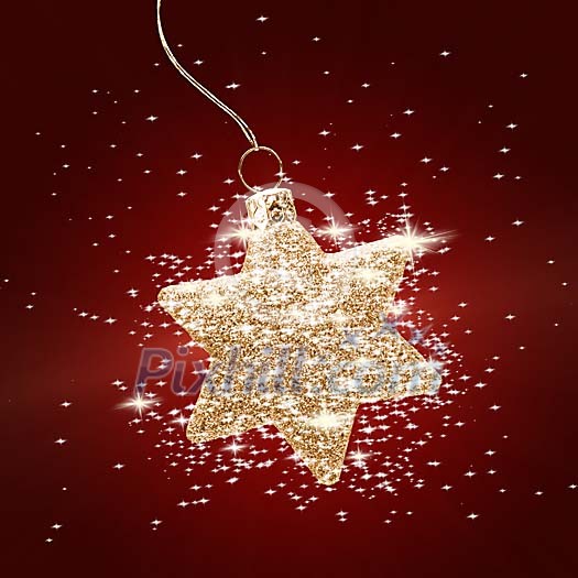Christmas Star surrounded by twinkle stars Christmas Star surrounded by twinkle stars