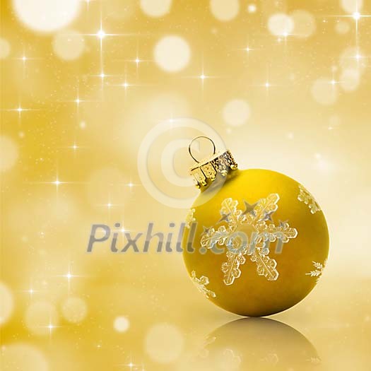 Christmas ball with snowflake design Christmas ball with snowflake design