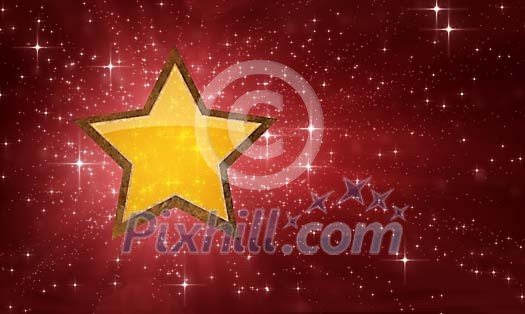 Big star surrounded by smaller stars Big star surrounded by smaller stars