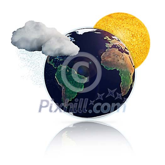 Weather symbols opposite side of the globe Weather symbols opposite side of the globe