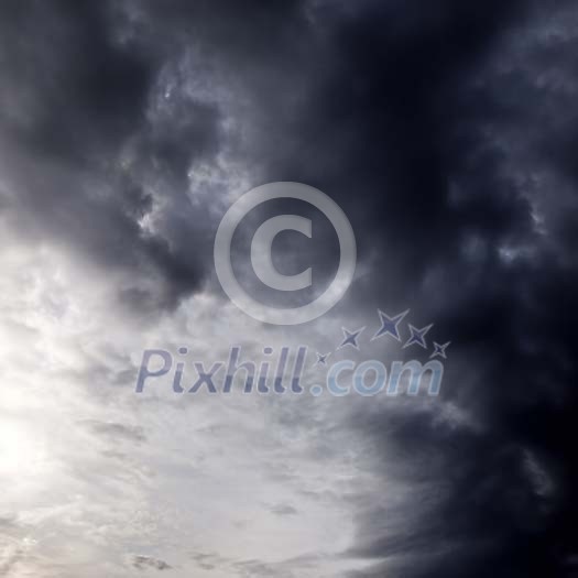Sun breaks through the cloudy sky Sun breaks through the cloudy sky