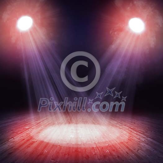 Spotlights on stage Spotlights on stage