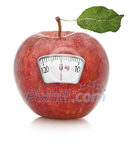 Apple with scale in it Apple with scale in it
