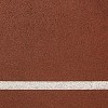 Red running track with white line