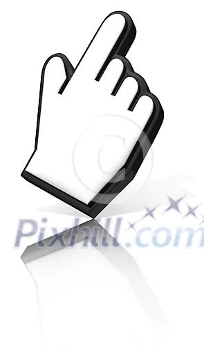 Isolated pointing cursor hand Isolated pointing cursor hand