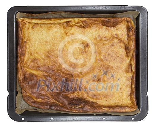Isolated pancake on a pan