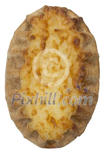 Isolated karelian pasty Isolated karelian pasty