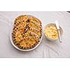 Karelian pasty with a bowl of egg butter