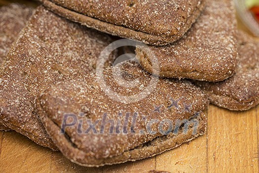 Pile of rye bread