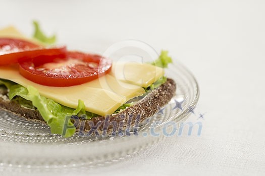 Sandwich with cheese and tomato Sandwich with cheese and tomato