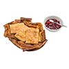 Isolated stack of pancake with a bowl of jam