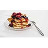 Pancake dessert with jam