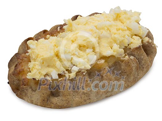 Isolated karelian pasty with egg butter Isolated karelian pasty with egg butter