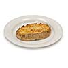 Isolated karelian pasty on a plate