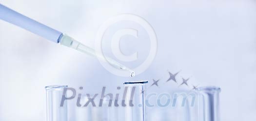 Pipette with test tubes Pipette with test tubes