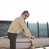 Man with a bicyckle