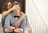Couple sitting on the stairs