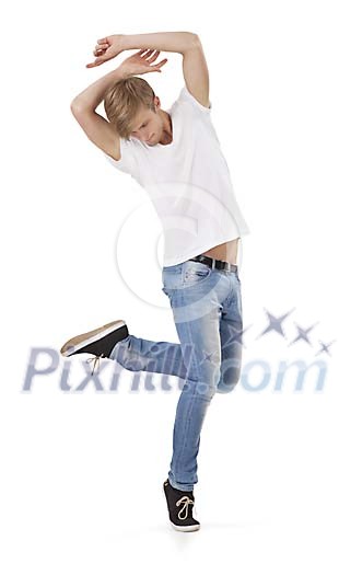 Isolated male dancer Isolated male dancer