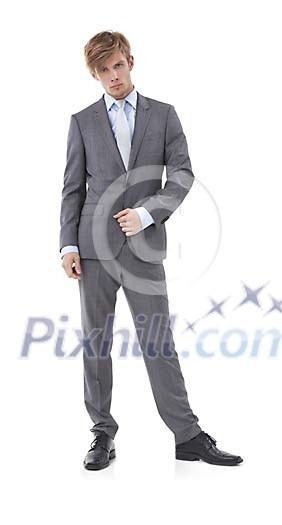 Isolated young businessman Isolated young businessman