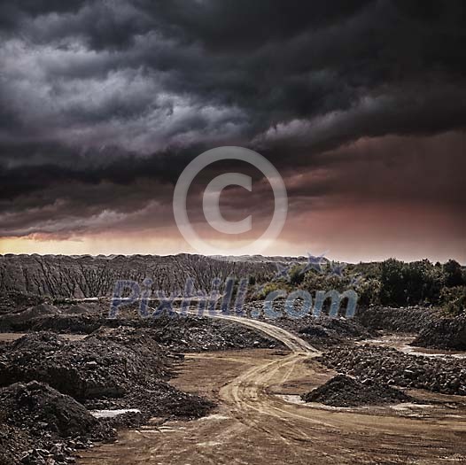 Empty site of rubble industry Empty site of rubble industry