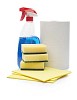 Isolated window cleaning supplies