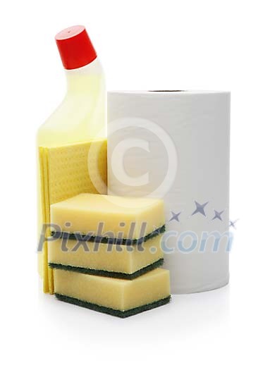 Isolated cleaning supplies Isolated cleaning supplies