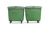 Isolated wheelie bins