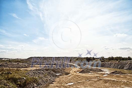 Digging site on a sunny day Digging site on a sunny day