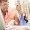 Older couple smiling together