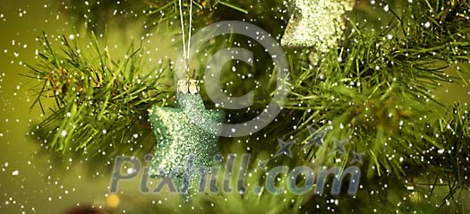 Christmas stars on the christmas tree Christmas stars on the christmas tree
