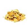 Pile of nachos on a white background