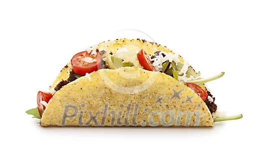 Taco wrap on a white background Taco wrap on a white background