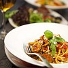 Pasta portion on a plate