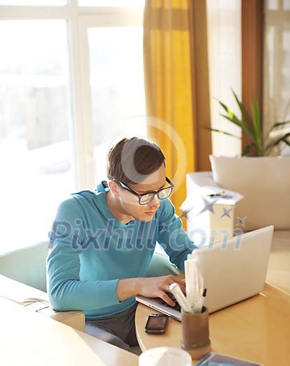 Businessman working on a laptop Businessman working on a laptop