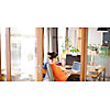 Woman working by the desk