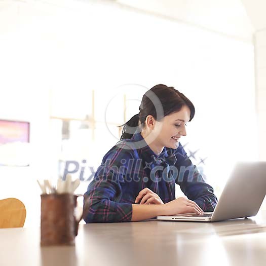 Woman with a laptop Woman with a laptop
