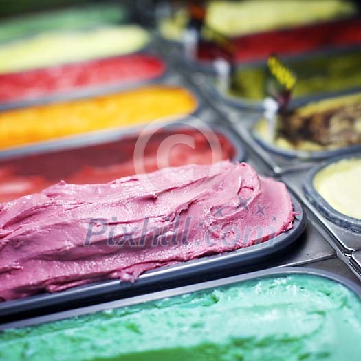 Colorful ice cream sortiment Colorful ice cream sortiment