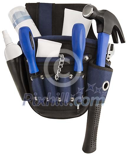 Holster with tools and cosmetics (clipping path included) Holster with tools and cosmetics (clipping path included)